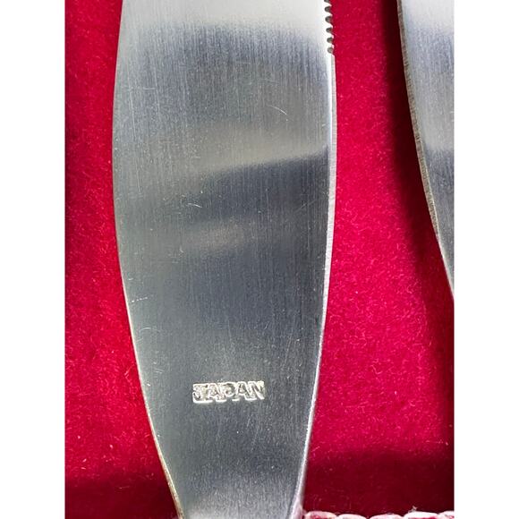 Everbright USA Top Quality Vintage MCM Set of 6 Wood Handled 8.5" Steak Knives - Picture 4 of 6